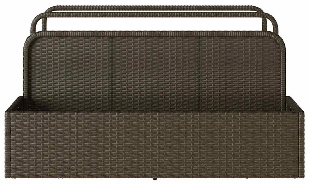 barna polyrattan medence melletti úszótároló 110x100x57 cm