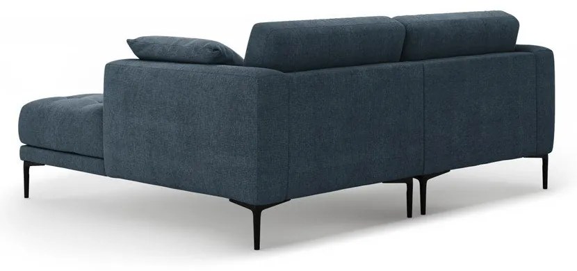 Sötétkék sarokkanapé (jobb oldali-heverő résszel) Bemy – Micadoni