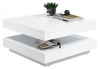 Kávésasztal NENANI 34x70 cm fehér/tölgy wotan