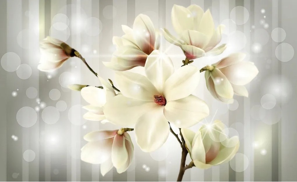 Fotótapéta Magnolie Bokeh Virágos virágzás a falon 350x250 +ragasztó