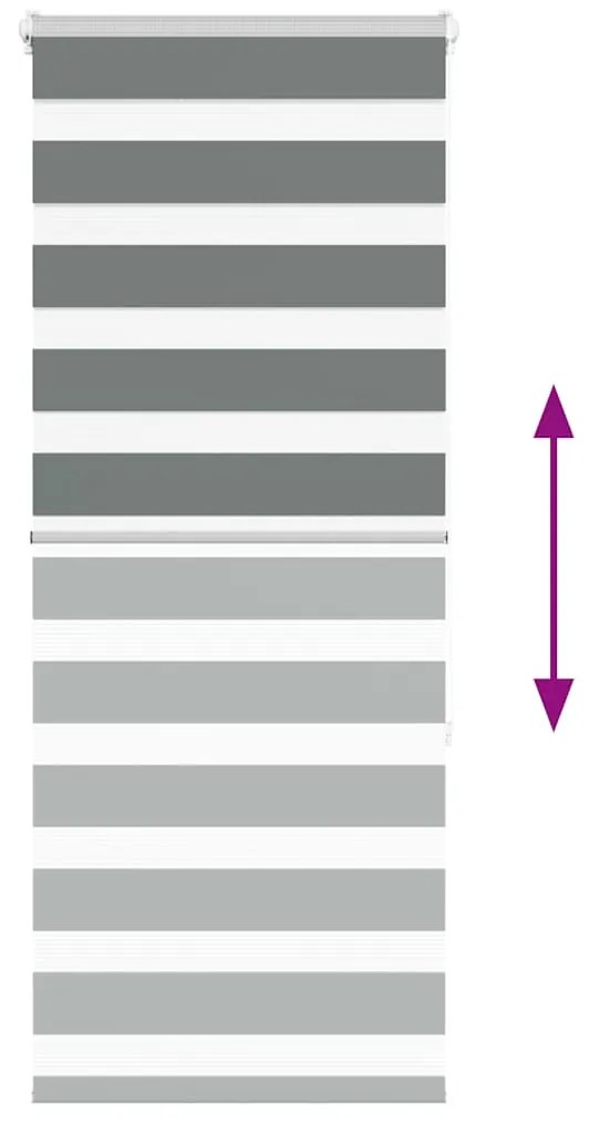 zebrafüggönnyel sötét szürke szövetszélesség 50,9 cm poliészter