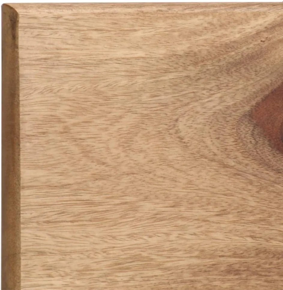 2 db tömör akácfából fali polc 58x26x20 cm