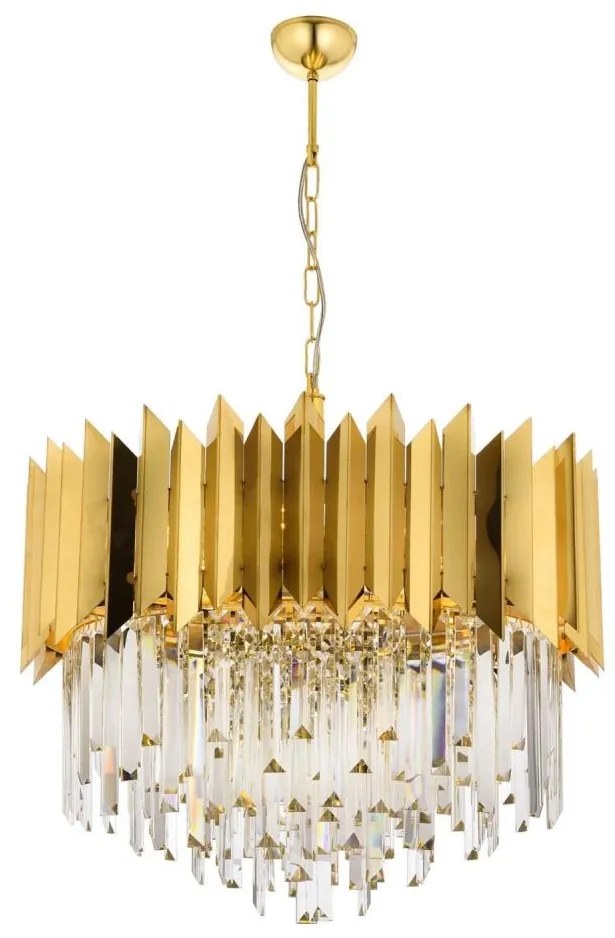 CRYSTALLINE láncos csillár 8xE27/40W/230V aranyszínű