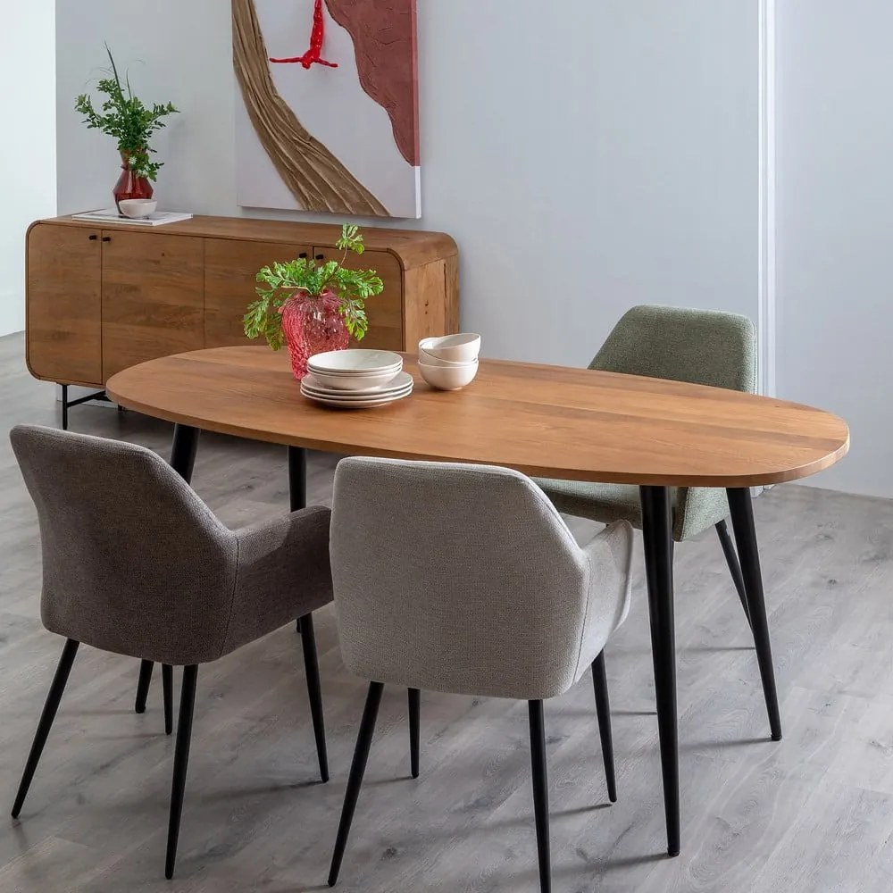 Mangófa étkezőasztal 90x180 cm Mahón – Ixia