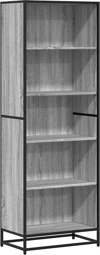 vidaXL szürke sonoma színű szerelt fa könyvespolc 60 x 35 x 170,5 cm
