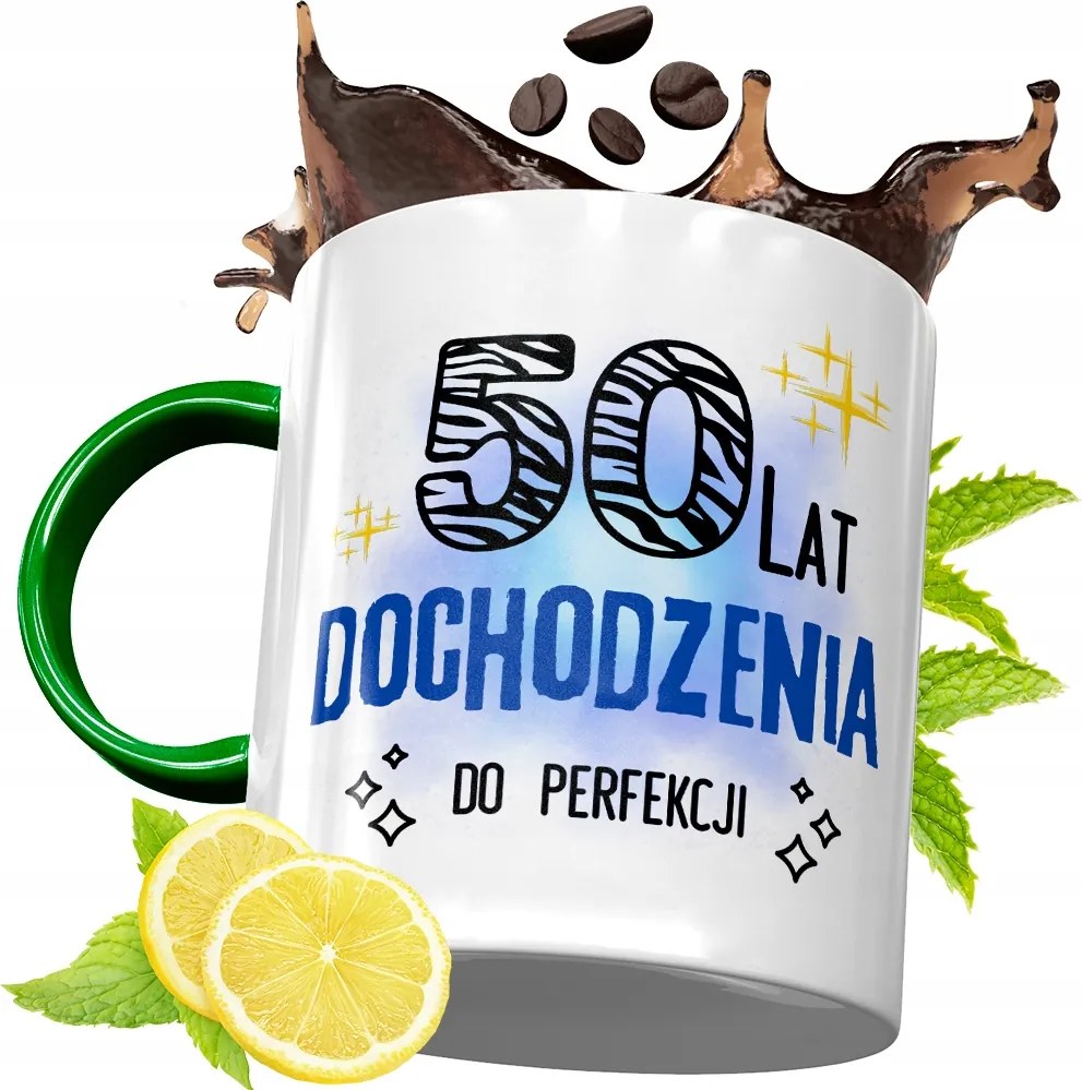 Zöld Bögre 50 50STE 50-ES Születésnapra Ajándék fényképes nyomattal