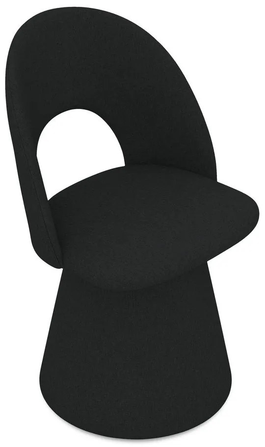 Fekete kárpitozott étkezőfotel Kalo – Makamii