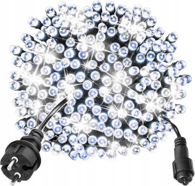 Karácsonyfa Fényfüzér 500 Led 26M Kültéri Hideg Fehér Flash IP44 AH0500