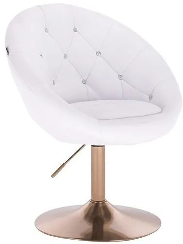 HC8516CN Fehér modern műbőr szék arany lábbal