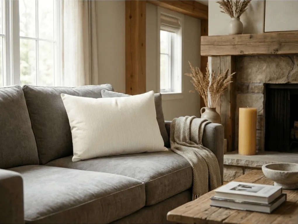 Muszlin párnahuzat PURELY 40x80 cm, krém színű