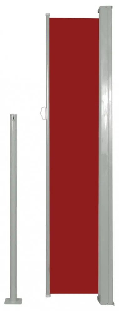 piros behúzható oldalsó napellenző 160 x 500 cm