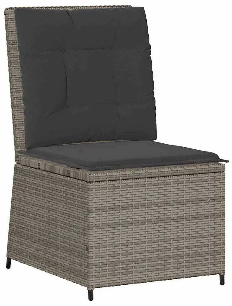 Kerti kanapé párnával Szürke Poli rattan