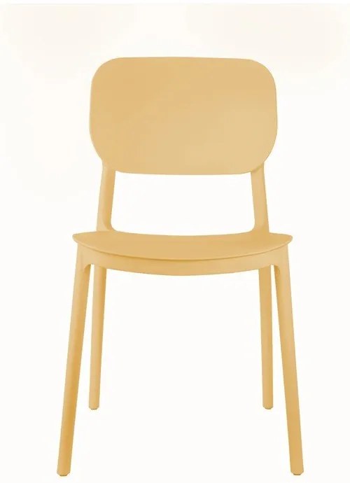 Sárga műanyag étkezőszék Cheer – Leitmotiv