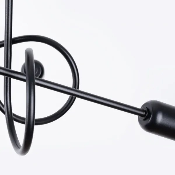 Sollux SL.1435 - Felületre szerelhető csillár LOOP 5xE27/15W/230V fekete