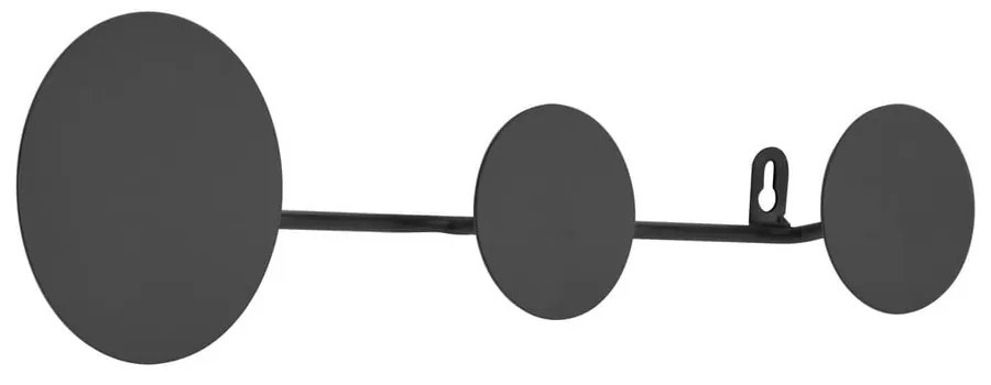 Vianela fekete fém fali fogas, 41 x 10 cm - Kave Home