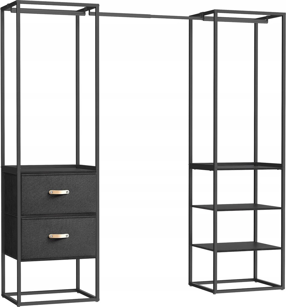 Öltözőszekrény Songmics 180 x 180 x 40 cm fekete X