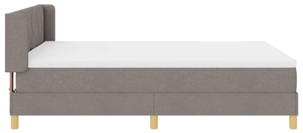 Box Spring Ágy Ágytakaróval, Bézs - 140 x 200 cm, Textil