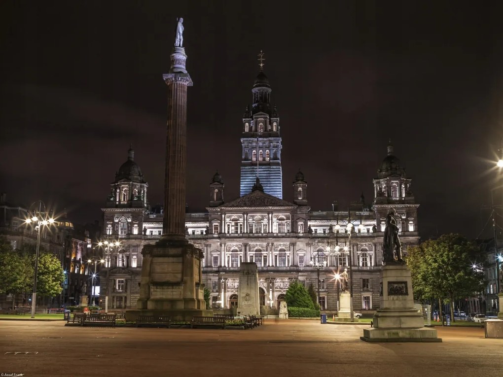 Poszter 40x30cm Cenotaph háborús emlékmű a városi kamrák előtt George-on