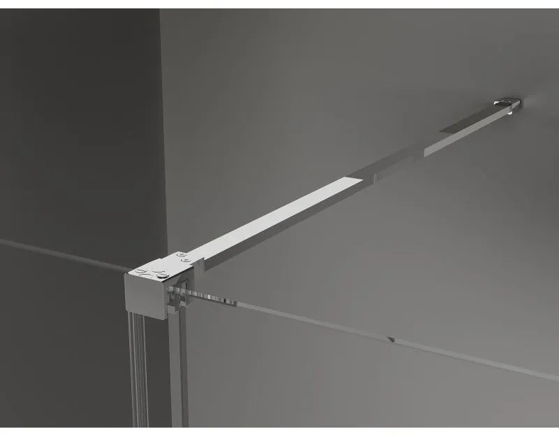 Mexen Velar, tolóajtós zuhanykabin 150 (ajtó) x 70 (fal) cm, 8mm átlátszó üveg, króm profil, 871-150-070-01-01