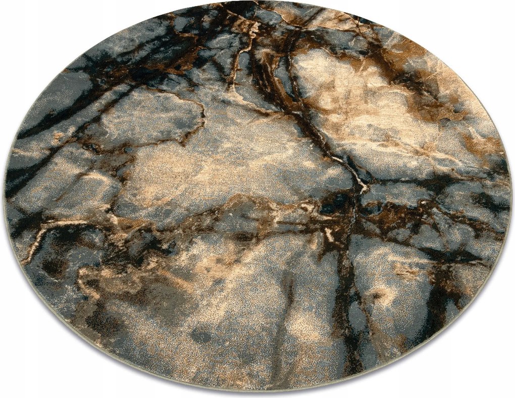 Étkezőszőnyeg Nappaliba Omega Elian gyapjú márvány Kő zöld kör 200 cm