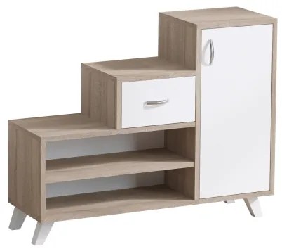 Cipősszekrény RETRO 77x90 cm bézs/fehér