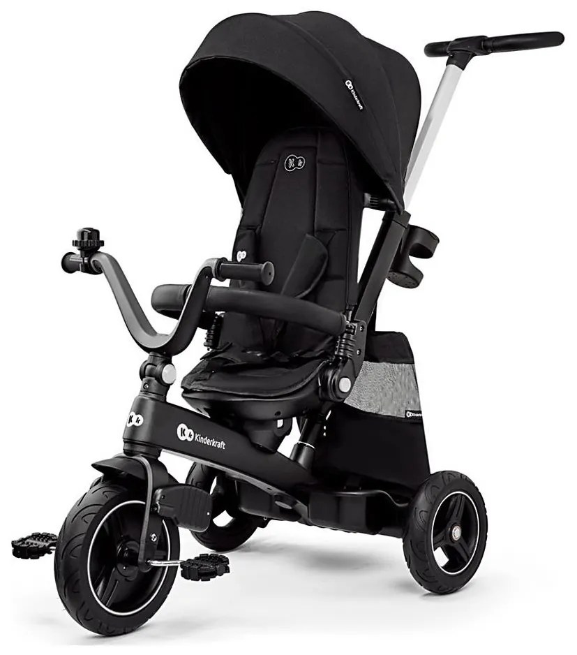 KINDERKRAFT SELECT - Gyermek tricikli 5in1 EASYTWIST Premium fekete