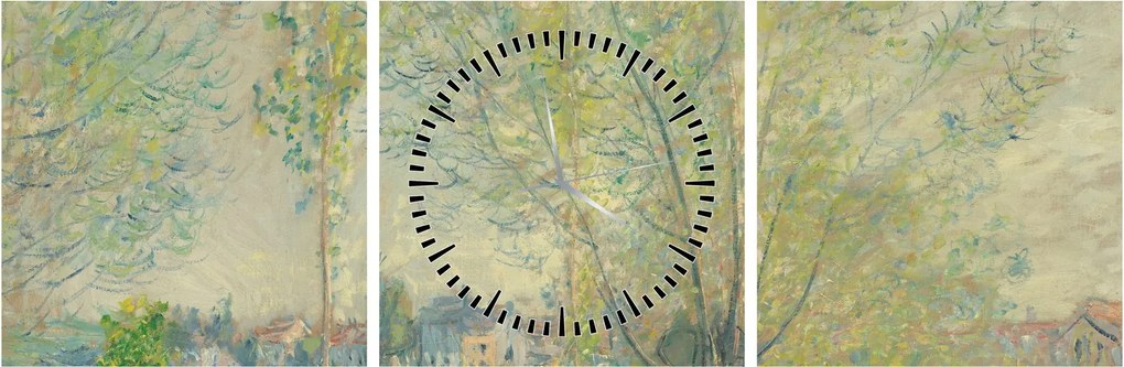Kép - Claude Monet, The Willows, reprodukciók (órával) (90x30 cm)