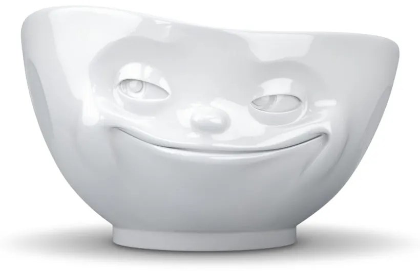 Fehér 'mosolygós' porcelán tálka - 58products