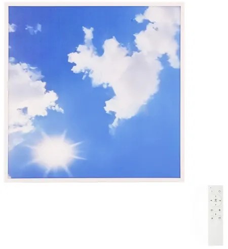 Brilagi-LED Dimmelhető lámpatest SLIMFRAME LED/58W/230V 60x60 cm ezüst/kék+távirányító