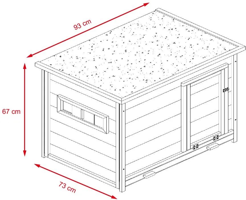 Avenberg HUGO Tyúkól 93 x 73 x 67 cm barna