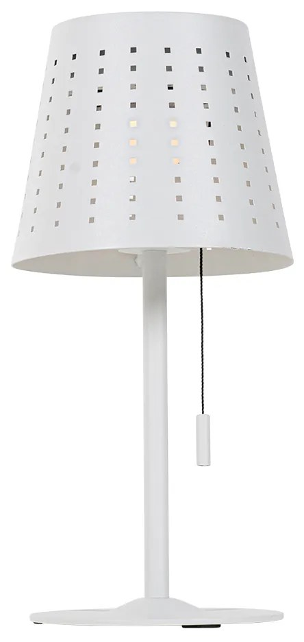 2 db asztali lámpa készlet fehér, LED-del, 3 fokozatú dimmerrel, újratölthető és napelemes - Ferre