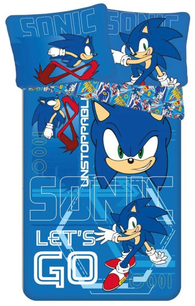 Disney Sonic gyerek ágyneműhuzat 140x200cm+90x70cm Setino