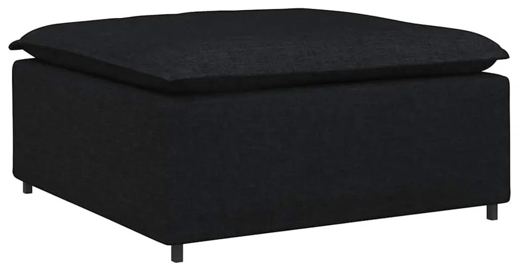 fekete moduláris kanapé lábzsámoly modul 100x100x48 cm