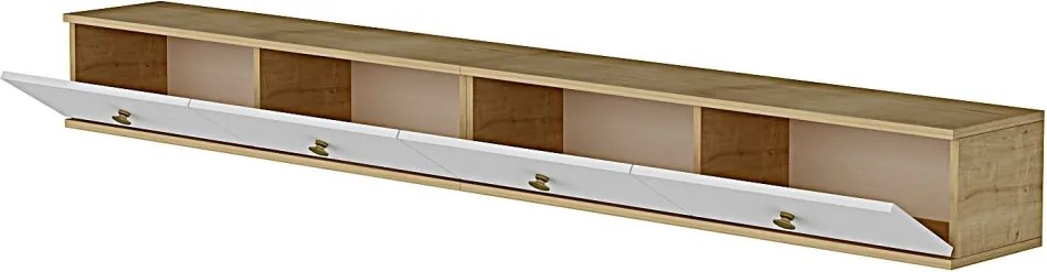 Zuzu TV-állvány, zafír tölgy-fehér, 120 cm – TR555CHM1112