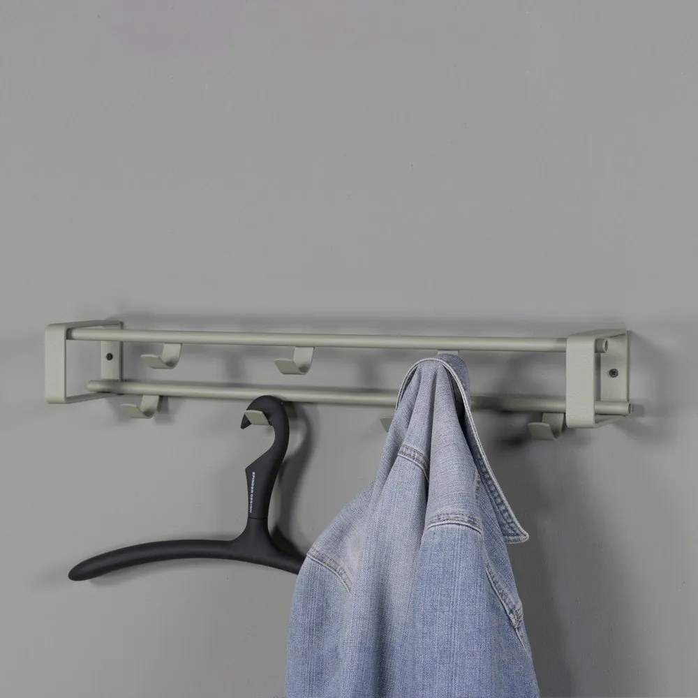 Szürkészöld fém fali fogas 60 cm Rex – Spinder Design
