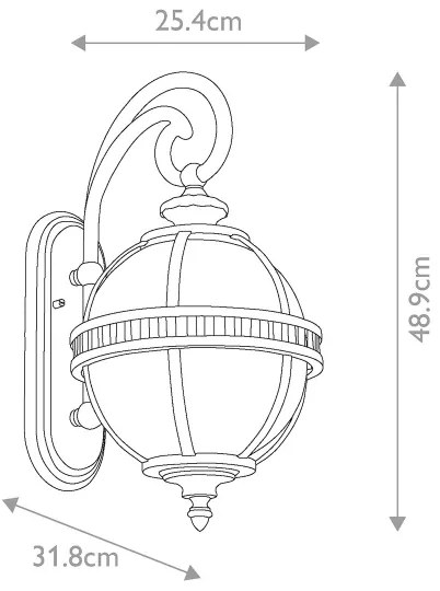 Kichler KL-HALLERON-2S-BU - Kültéri lámpa HALLERON 2xE14/40W/230V IP44