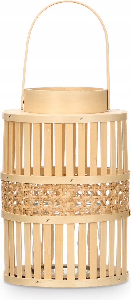 Bambusz Lampion Bézs Ø 18,5 Mécsestartó