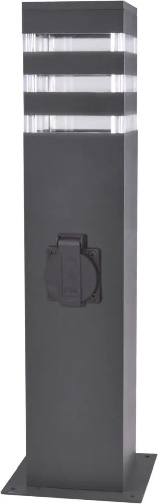 POLUX 327970 TEKSAS Modern Kültéri Állólámpa Grafit E27 IP44