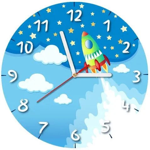Gyerek óra Világűr rakéta 30x30cm ZD5367A_1OD