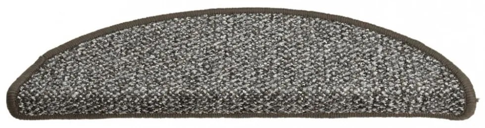 15 db antracitszürke lépcsőszőnyeg 65x21x4 cm