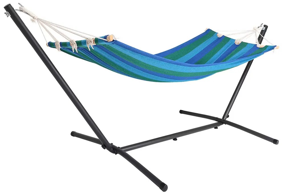 Deuba Hintaágy fém vázzal 200x80 cm - kék