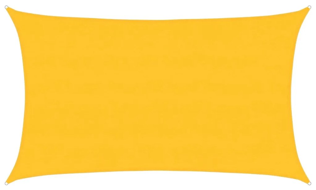sárga négyszögletű HDPE napvitorla 160 g/m² 5x8 m