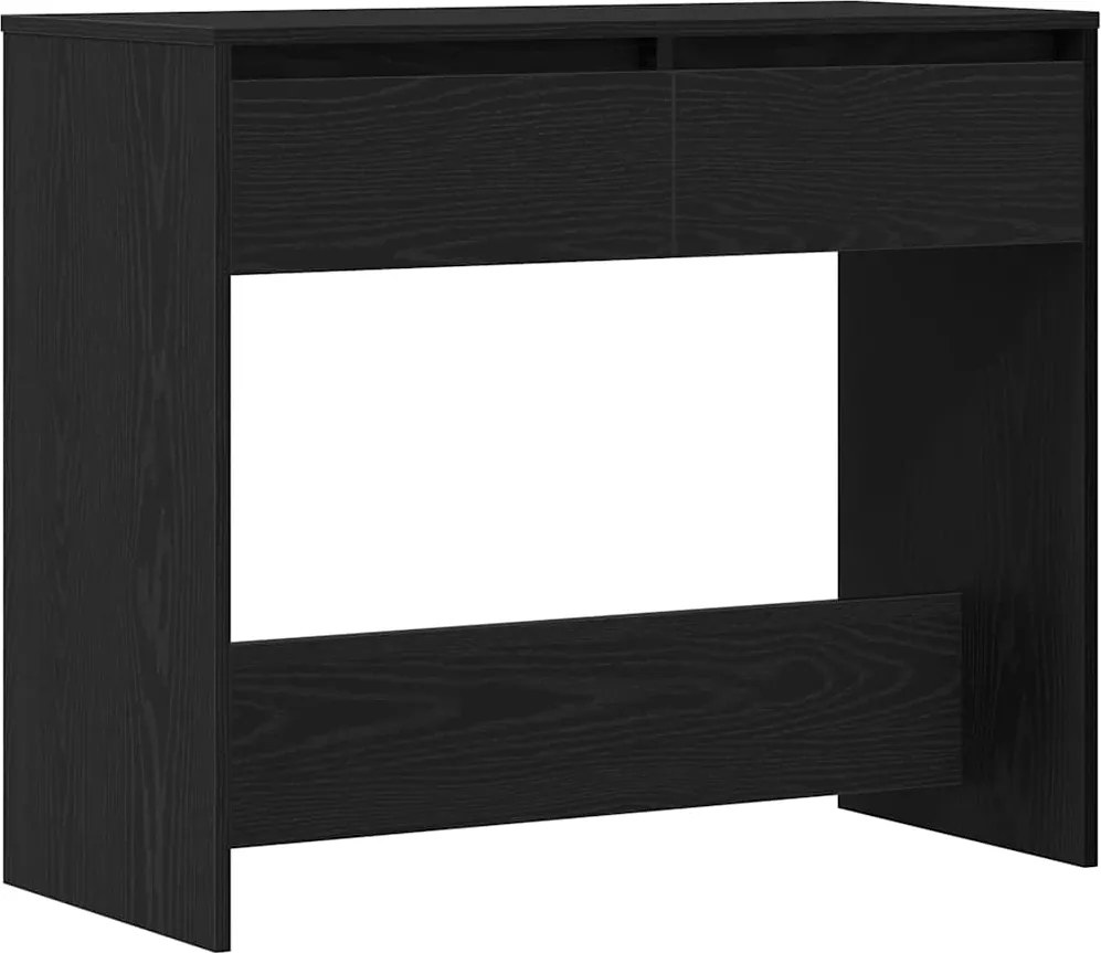 vidaXL fekete tölgyszínű szerelt fa dohányzóasztal 89x41x76,5 cm