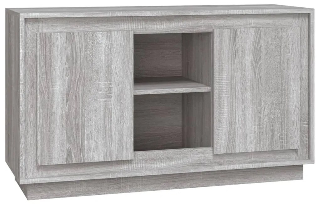 szürke sonoma színű szerelt fa tálalószekrény 102x35x60 cm