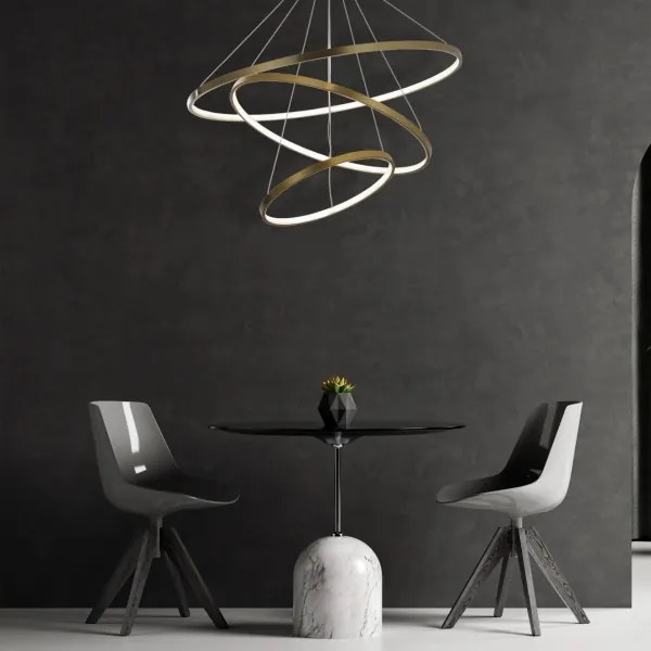 LED Csillár zsinóron LEA LED/60W/230V 4000K átm. 80 cm arany