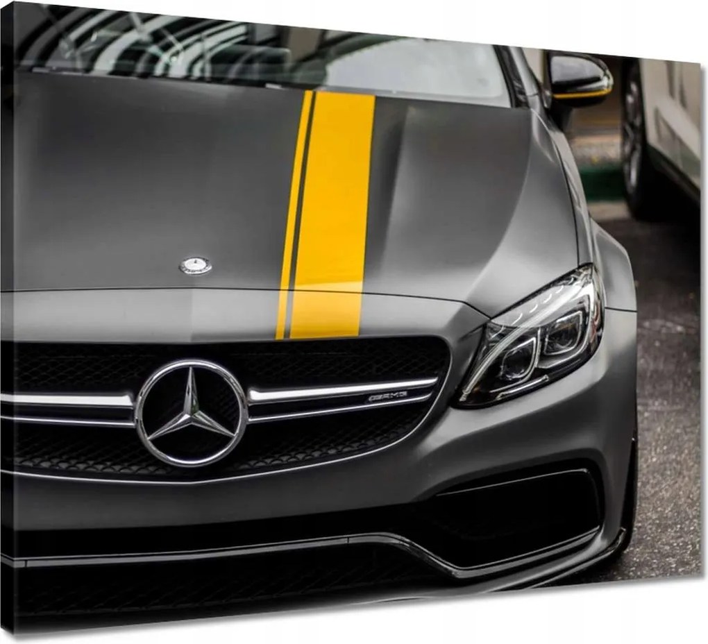 Vászonkép 50x40 Mercedes Amg Sárga csík