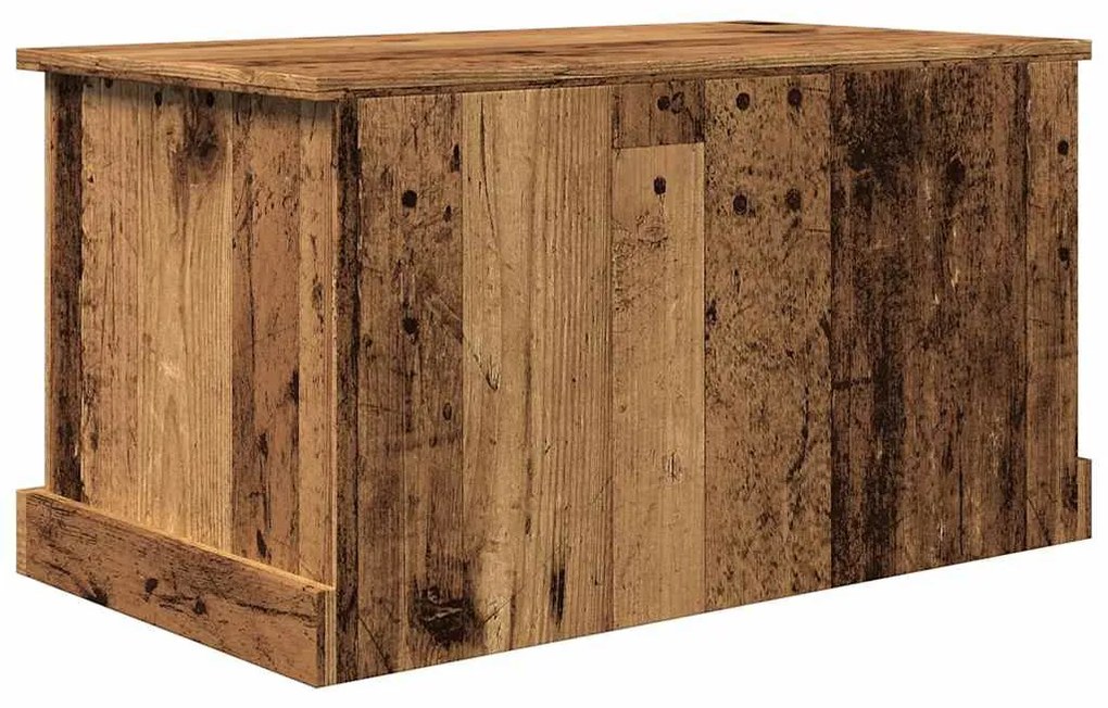 antik fa színű szerelt fa tárolódoboz 70 x 40 x 38 cm