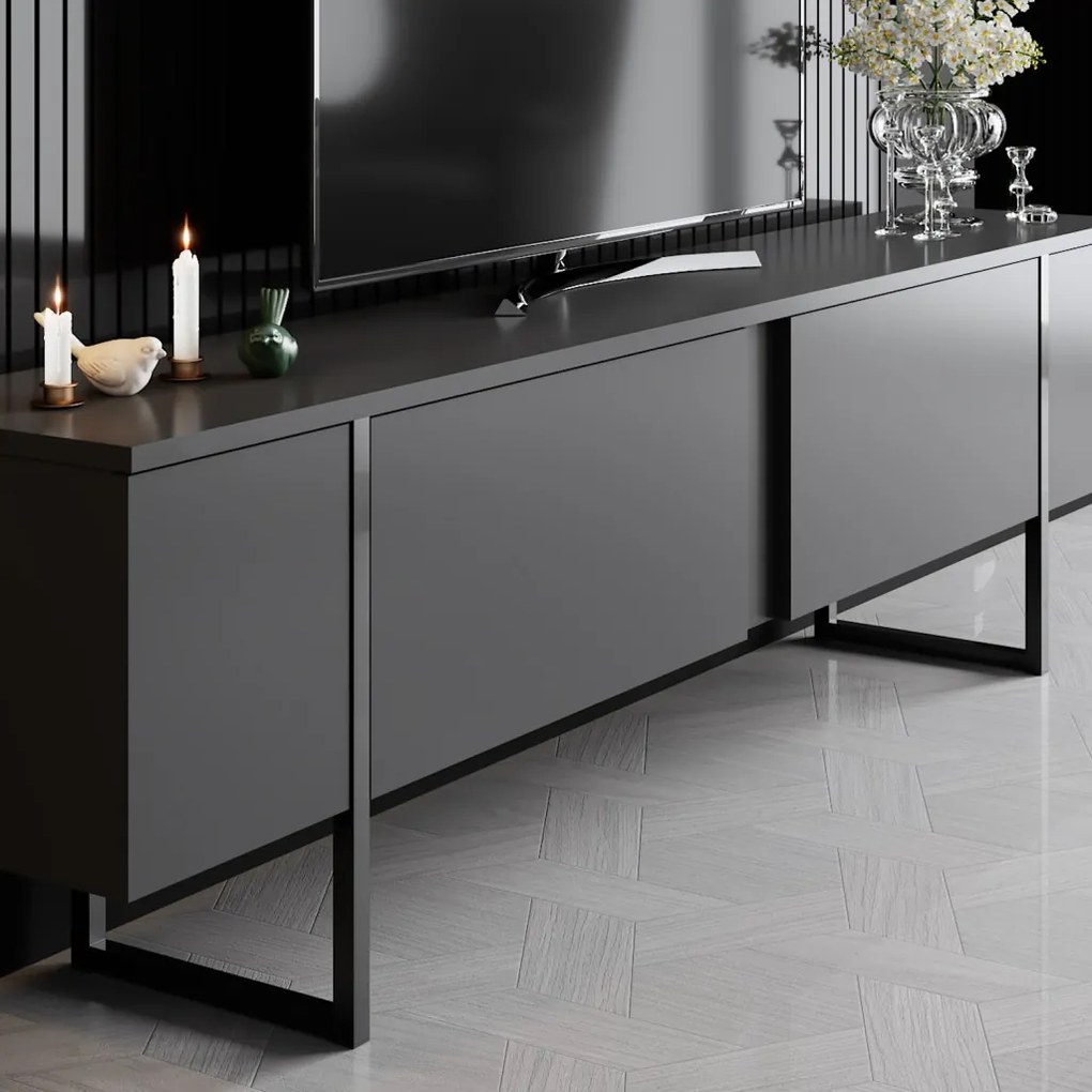 Luxe - antracit/fekete TV-állvány