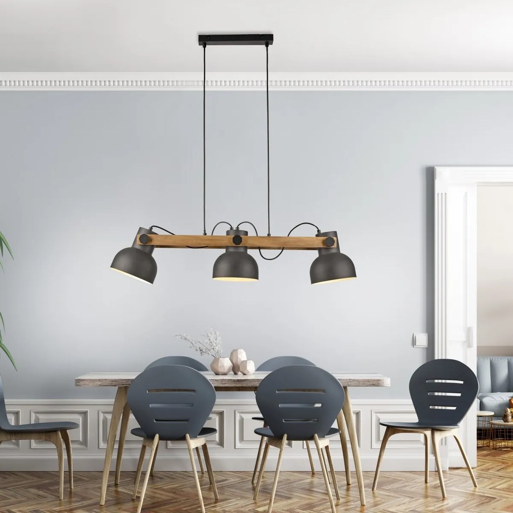 Paul Neuhaus loft függeszték cup 2.0 fekete fa pln15743-18