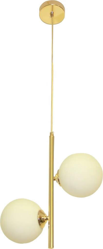 Függőlámpa Mennyezeti Csillár Gömbök Modern arany Led 2*G9 tejfehér